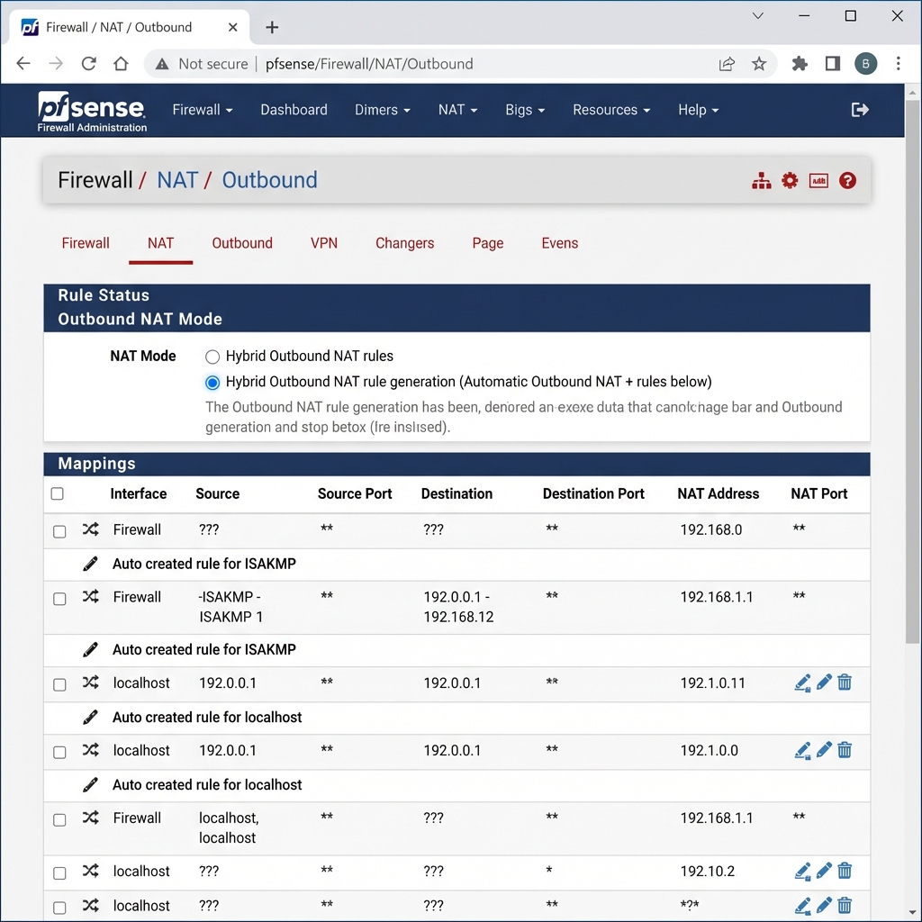 Outbound NAT Híbrido