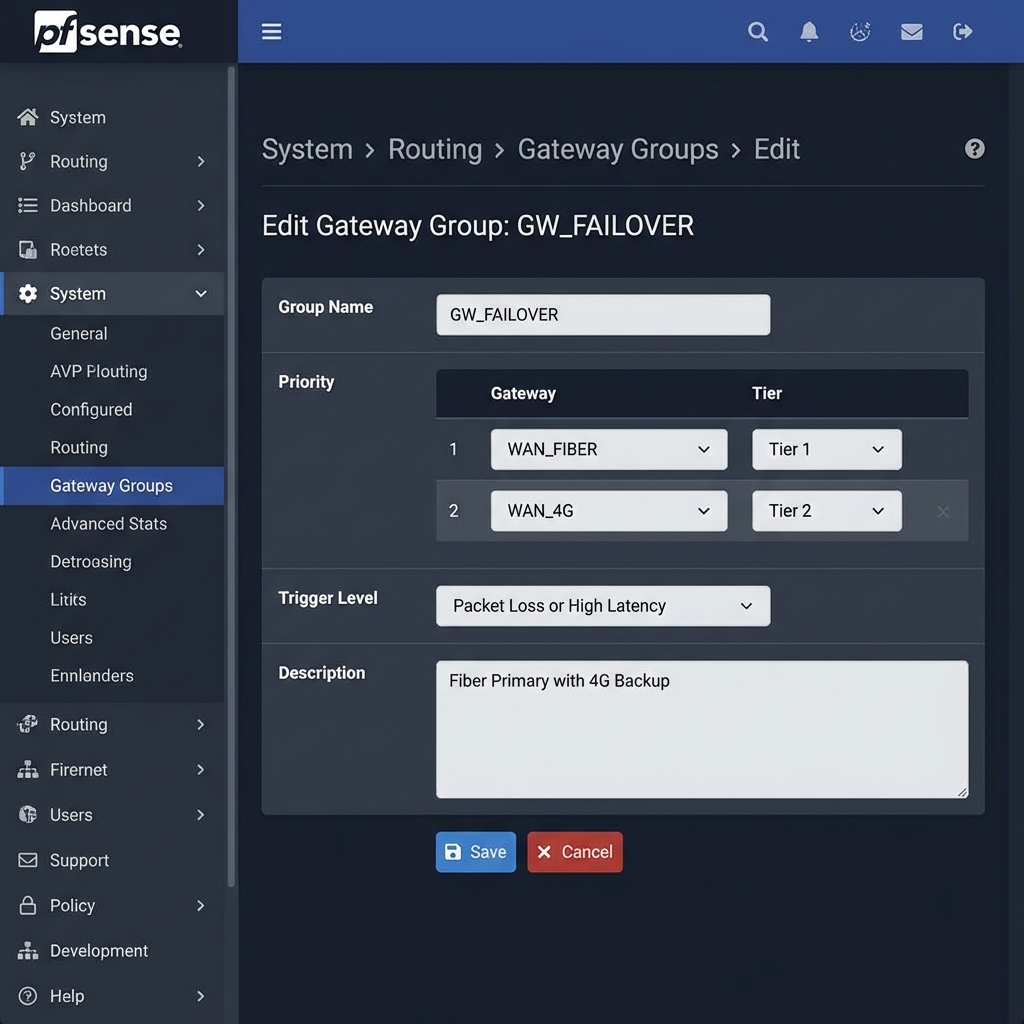 Grupo de Gateway Failover
