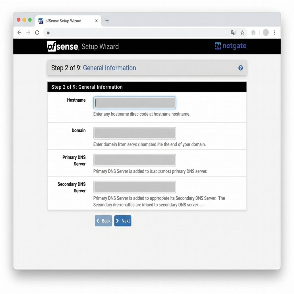 pfSense Setup Wizard