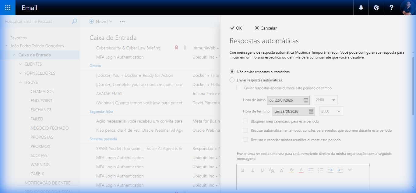 Tela de Configuração